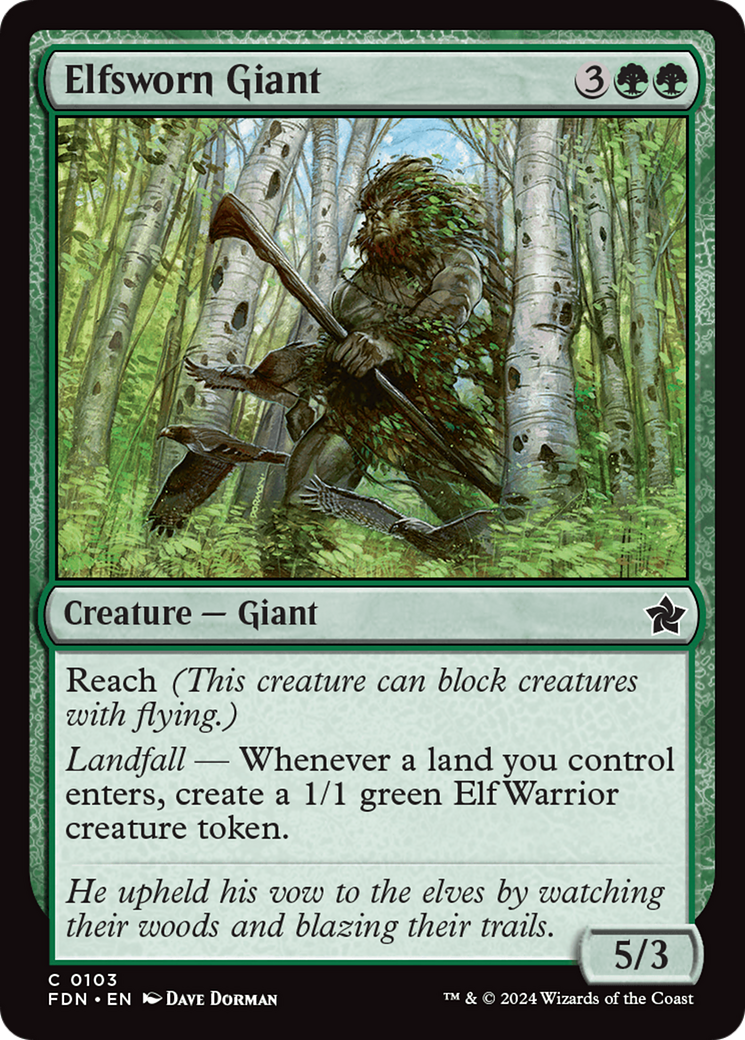 Elfsworn Giant (103) [Foundations] foil - Deck Out Gaming