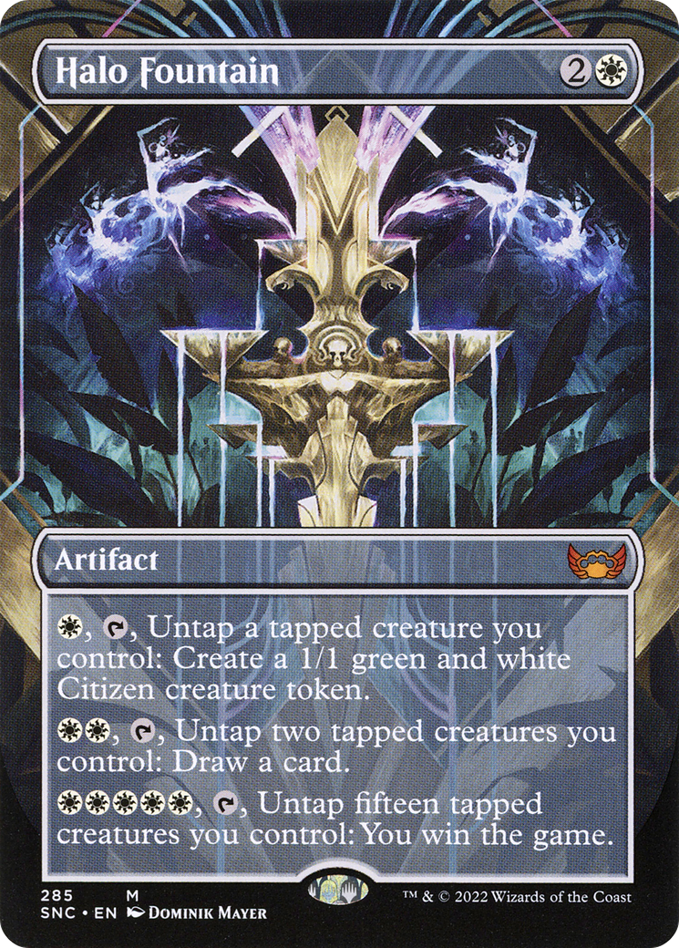 Halo Fountain (Borderless) (285) [Streets of New Capenna] foil - Deck Out Gaming