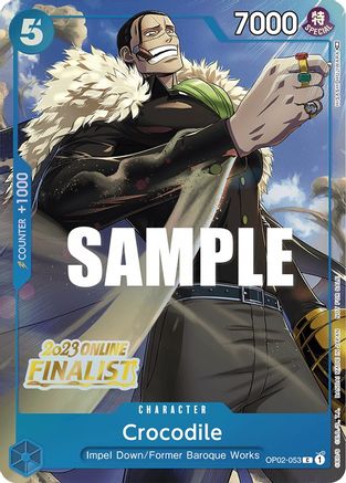 Crocodile (Online Regional 2023) [Finalist] (OP02-053) [One Piece Promotion Cards] Foil - Deck Out Gaming