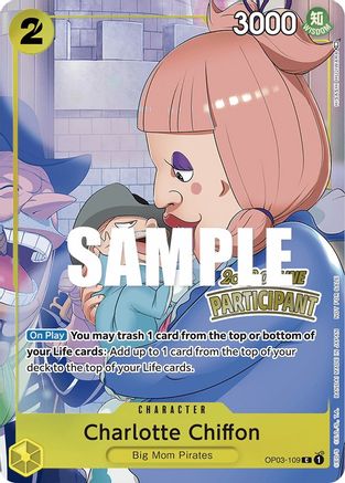 Charlotte Chiffon (Online Regional 2023) [Participant] (OP03-109) [One Piece Promotion Cards] Foil - Deck Out Gaming