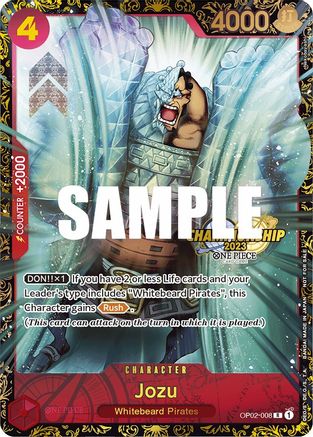 Jozu (Championship 2023) (OP02-008) [One Piece Promotion Cards] Foil - Deck Out Gaming
