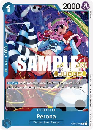 Perona (Judge Pack Vol. 2) (OP01-077) [One Piece Promotion Cards] Foil