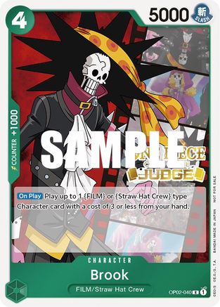 Brook (Judge Pack Vol. 2) (OP02-040) [One Piece Promotion Cards] Foil - Deck Out Gaming
