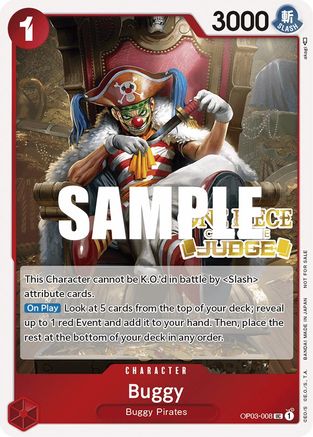 Buggy (Judge Pack Vol. 2) (OP03-008) [One Piece Promotion Cards] Foil - Deck Out Gaming