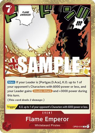 Flame Emperor (Judge Pack Vol. 2) (OP03-016) [One Piece Promotion Cards] Foil - Deck Out Gaming