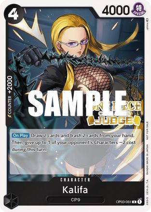 Kalifa (Judge Pack Vol. 2) (OP03-081) [One Piece Promotion Cards] Foil - Deck Out Gaming