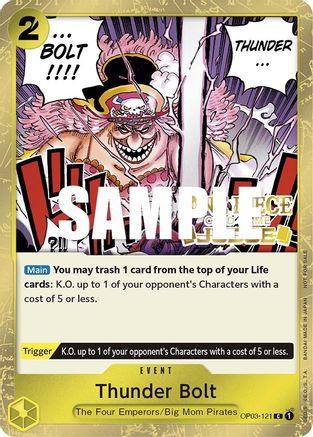 Thunder Bolt (Judge Pack Vol. 2) (OP03-121) [One Piece Promotion Cards] Foil - Deck Out Gaming