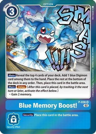 Blue Memory Boost! (Resurgence Booster Reprint) (P-036) [Resurgence Booster] Foil - Deck Out Gaming