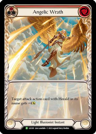 Angelic Wrath (Red) - LGS161 (LGS161) [Flesh and Blood: Promo Cards] Rainbow Foil - Deck Out Gaming