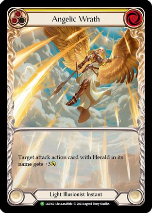Angelic Wrath (Yellow) - LGS162 (LGS162) [Flesh and Blood: Promo Cards] Rainbow Foil - Deck Out Gaming