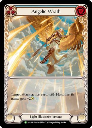 Angelic Wrath (Blue) - LGS163 (LGS163) [Flesh and Blood: Promo Cards] Rainbow Foil - Deck Out Gaming
