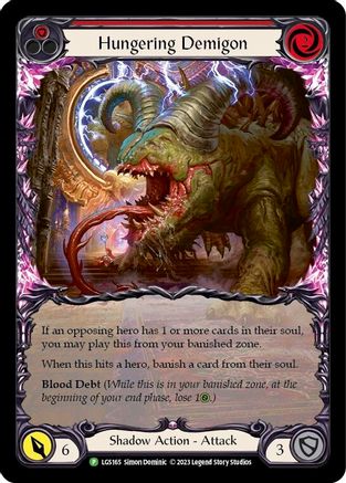 Hungering Demigon (Red) - LGS165 (LGS165) [Flesh and Blood: Promo Cards] Rainbow Foil - Deck Out Gaming
