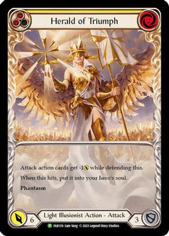 Herald of Triumph (Yellow) - FAB159 (FAB159) [Flesh and Blood: Promo Cards] Rainbow Foil - Deck Out Gaming