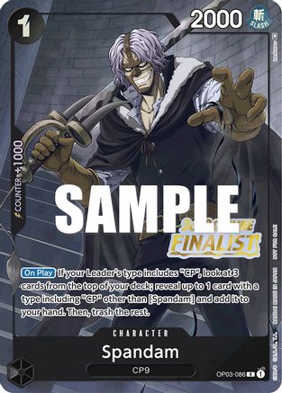 Spandam (Offline Regional 2023) [Finalist] (OP03-086) [One Piece Promotion Cards] Foil - Deck Out Gaming
