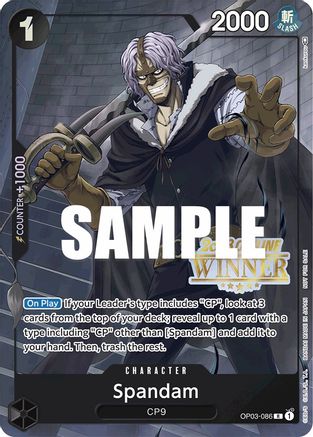 Spandam (Offline Regional 2023) [Winner] (OP03-086) [One Piece Promotion Cards] - Deck Out Gaming