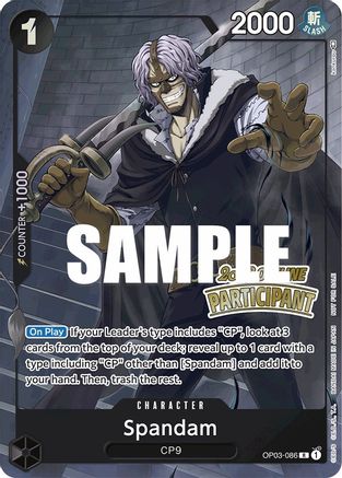 Spandam (Offline Regional 2023) [Participant] (OP03-086) [One Piece Promotion Cards] Foil - Deck Out Gaming