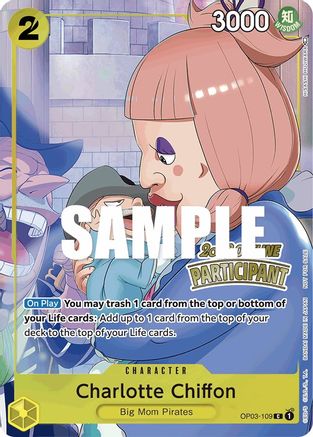 Charlotte Chiffon (Offline Regional 2023) [Participant] (OP03-109) [One Piece Promotion Cards] Foil - Deck Out Gaming