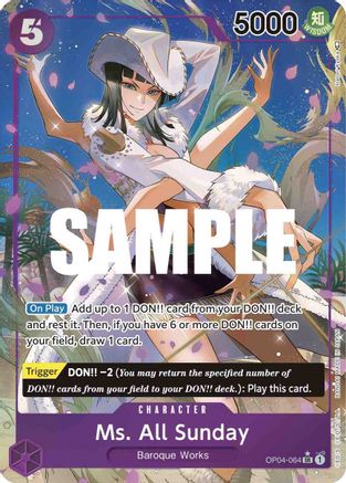 Ms. All Sunday (Alternate Art) (OP04-064) [Kingdoms of Intrigue] Foil - Deck Out Gaming