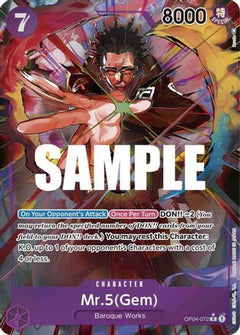 Mr.5 (Gem) (Alternate Art) (OP04-072) [Kingdoms of Intrigue] Foil - Deck Out Gaming