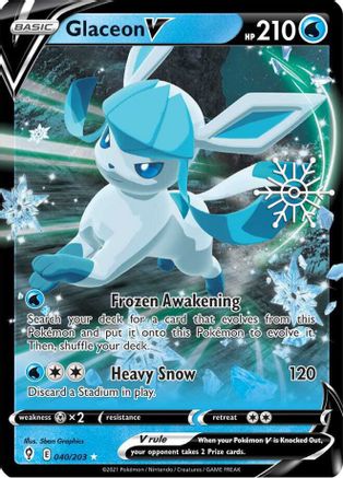 Glaceon V - 040/203 (Holiday Calendar) (40) [Miscellaneous Cards & Products] Holofoil - Deck Out Gaming