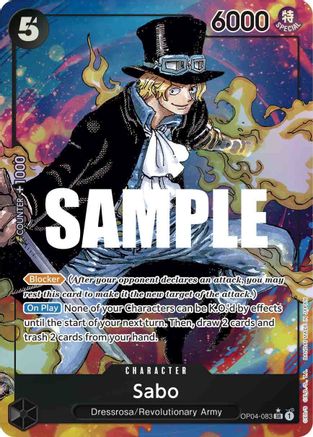 Sabo (Alternate Art) (OP04-083) [Kingdoms of Intrigue] Foil - Deck Out Gaming