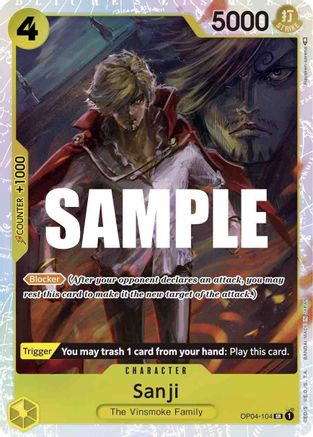 Sanji (104) (OP04-104) [Kingdoms of Intrigue] Foil - Deck Out Gaming