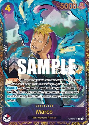 Marco (Treasure Cup) (OP02-018) [One Piece Promotion Cards] Foil - Deck Out Gaming