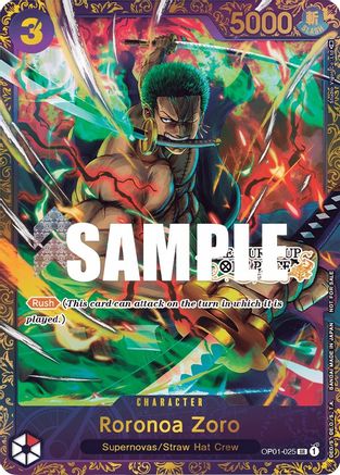Roronoa Zoro - OP01-025 (Treasure Cup) (OP01-025) [One Piece Promotion Cards] Foil - Deck Out Gaming