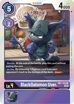 BlackGatomon Uver. (RB1-028) [Resurgence Booster] Foil - Deck Out Gaming