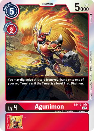 Agunimon (Resurgence Booster Reprint) (BT4-011) [Resurgence Booster] Foil - Deck Out Gaming