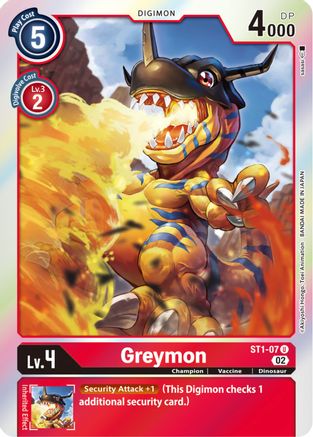 Greymon - ST1-07 (Resurgence Booster Reprint) (ST1-07) [Resurgence Booster] Foil - Deck Out Gaming