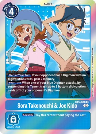 Sora Takenouchi & Joe Kido (Resurgence Booster Reprint) (BT5-088) [Resurgence Booster] Foil - Deck Out Gaming