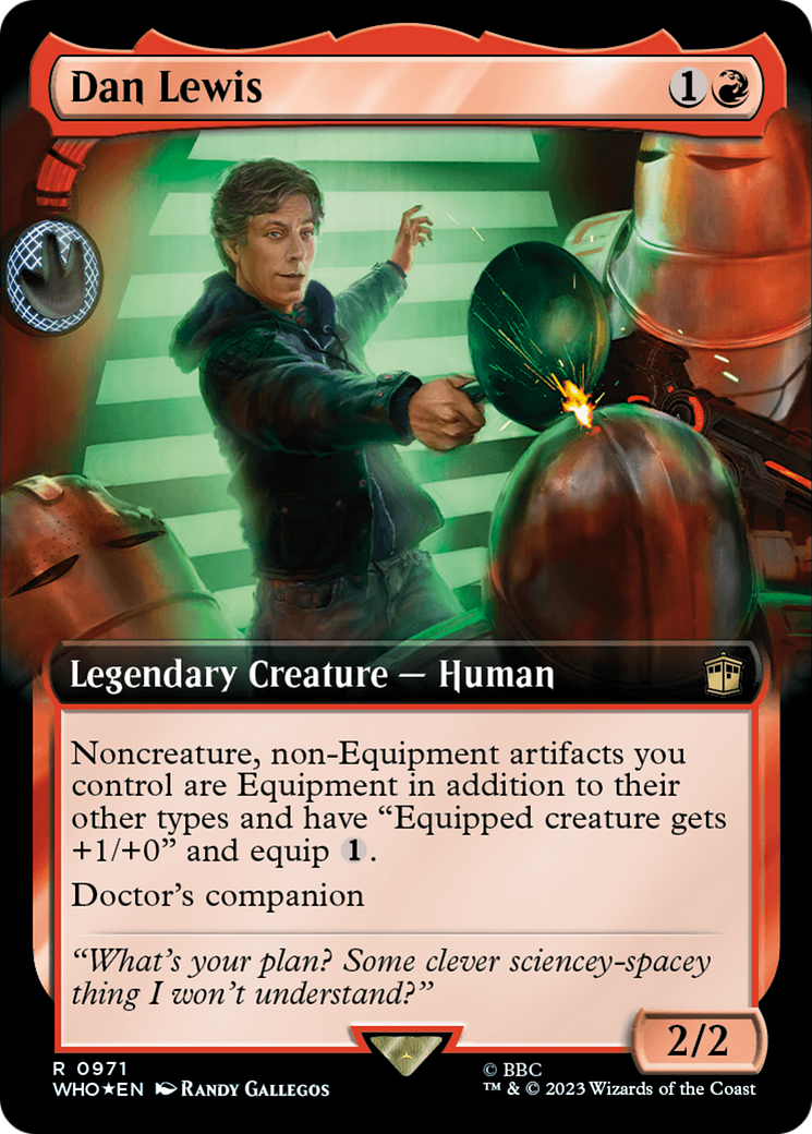 Dan Lewis (Extended Art) (Surge Foil) (971) [Doctor Who] foil - Deck Out Gaming