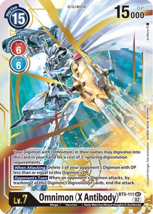 Omnimon (X Antibody) (Resurgence Booster Reprint) (BT5-111) [Resurgence Booster] Foil - Deck Out Gaming