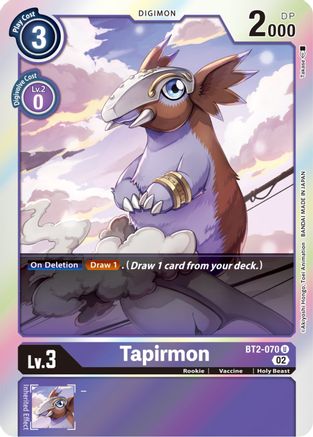 Tapirmon (Resurgence Booster Reprint) (BT2-070) [Resurgence Booster] Foil - Deck Out Gaming