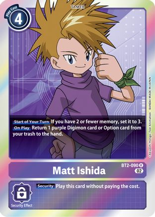 Matt Ishida - BT2-090 (Resurgence Booster Reprint) (BT2-090) [Resurgence Booster] Foil - Deck Out Gaming