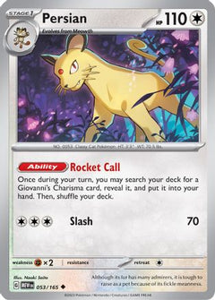 Persian (53) [SV: Scarlet & Violet 151] - Deck Out Gaming