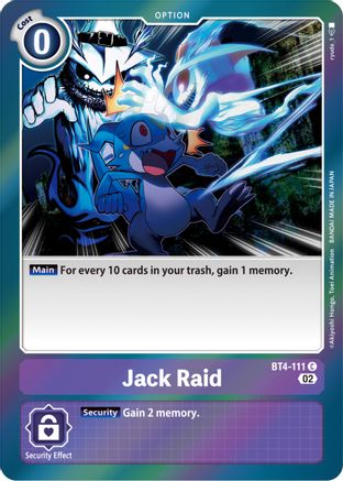 Jack Raid (Resurgence Booster Reprint) (BT4-111) [Resurgence Booster] Foil - Deck Out Gaming