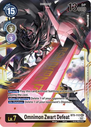 Omnimon Zwart Defeat (Resurgence Booster Reprint) (BT5-112) [Resurgence Booster] Foil - Deck Out Gaming