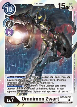 Omnimon Zwart (Resurgence Booster Reprint) (BT5-087) [Resurgence Booster] Foil - Deck Out Gaming