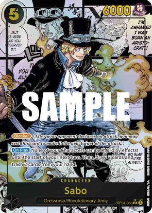 Sabo (Alternate Art) (Manga) (OP04-083) [Kingdoms of Intrigue] Foil - Deck Out Gaming