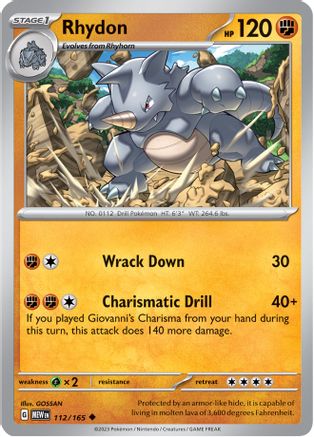 Rhydon (112) [SV: Scarlet & Violet 151] - Deck Out Gaming