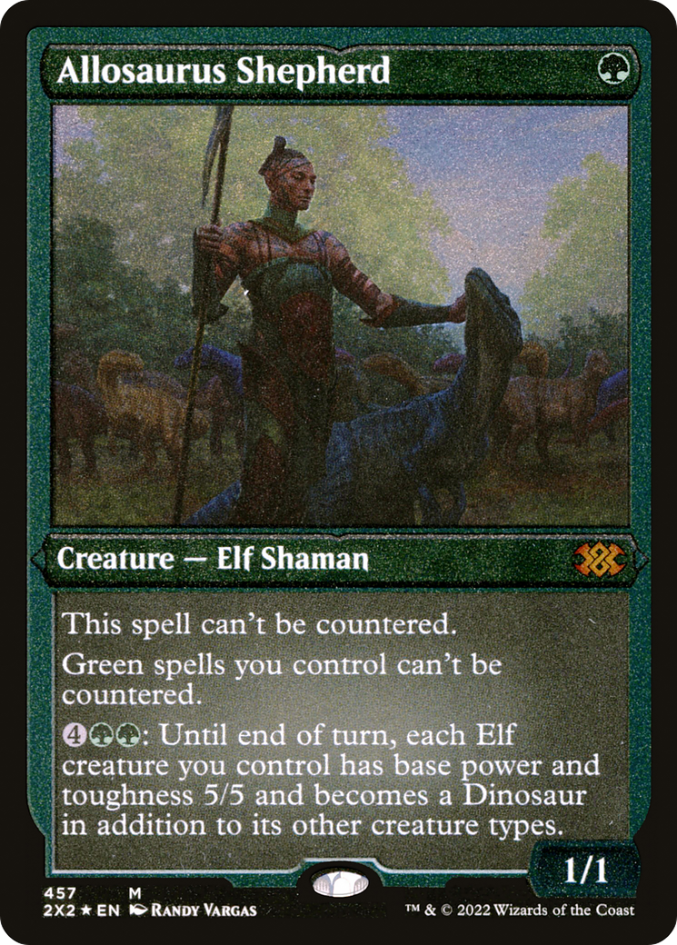 Allosaurus Shepherd (Foil Etched) (457) [Double Masters 2022] foil - Deck Out Gaming