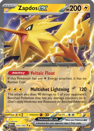 Zapdos ex - 145/165 (145) [SV: Scarlet and Violet 151] Holofoil - Deck Out Gaming