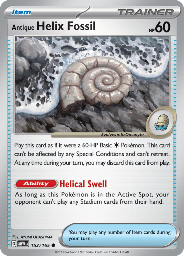 Antique Helix Fossil (153) [SV: Scarlet and Violet 151] - Deck Out Gaming