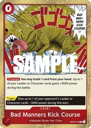 Bad Manners Kick Course (OP04-016) [Kingdoms of Intrigue] Foil - Deck Out Gaming