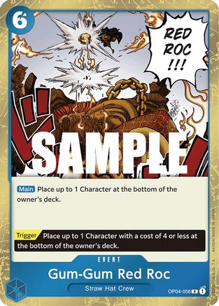 Gum-Gum Red Roc (OP04-056) [Kingdoms of Intrigue] Foil - Deck Out Gaming