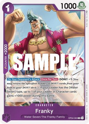 Franky (OP04-063) [Kingdoms of Intrigue] Foil - Deck Out Gaming