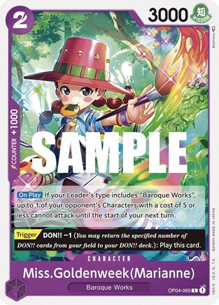 Miss.Goldenweek(Marianne) (OP04-065) [Kingdoms of Intrigue] - Deck Out Gaming