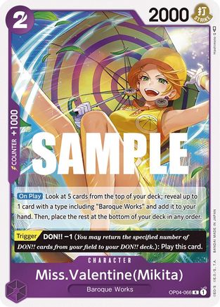 Miss.Valentine(Mikita) (OP04-066) [Kingdoms of Intrigue] Foil - Deck Out Gaming